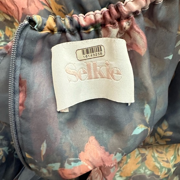 Selkie Printed Romance Novel Princess Puffy Off the Shoulder Floral Maxi Gown| S - Picture 12 of 13